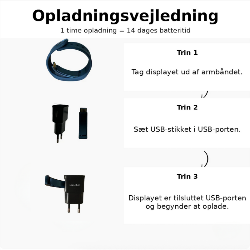 Oplader til Alarm watch